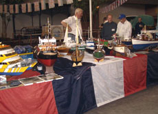 Model boats at an exhibition